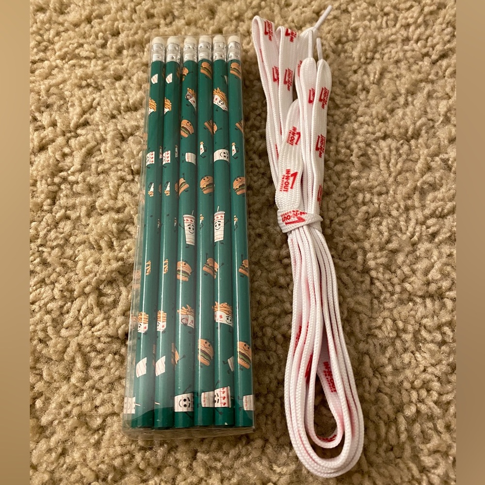 In n Out Pencils and Shoe Laces